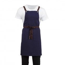 Tablier bavette en coton Southside bleu marine