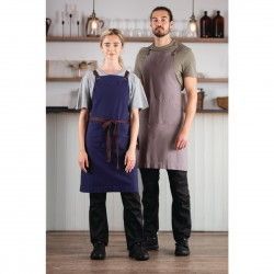 Tablier bavette en coton Southside bleu marine 2
