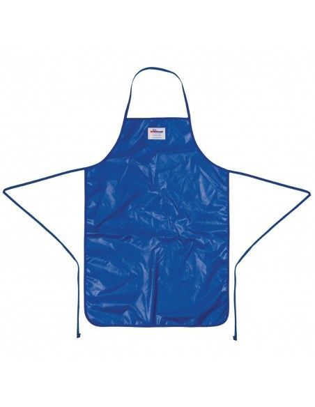 Tablier bavette en nylon Burnguard QuicKlean bleu