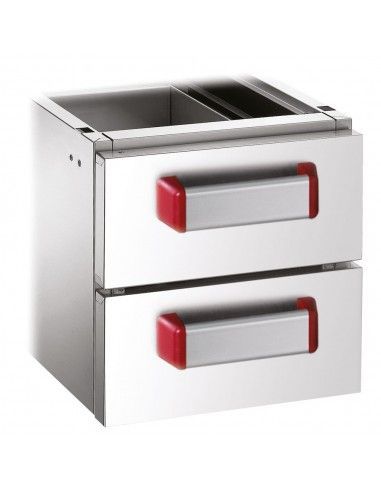 Ensemble 2 tiroirs GN 1/1 (h.100 mm)