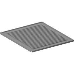 Plaque rainurée acier inox 1 brûleur