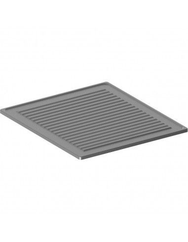 Plaque rainurée acier inox 1 brûleur
