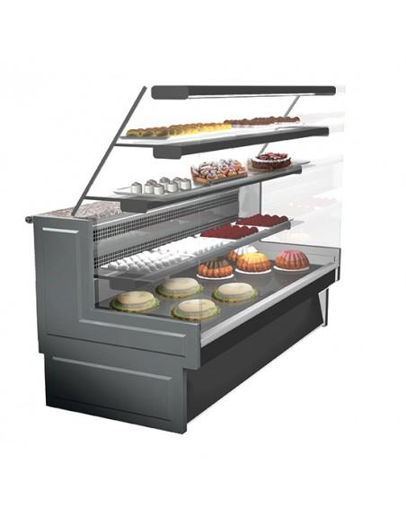 Comptoir réfrigéré ventilé pour pâtisserie avec 3 étagères, +3°/+5°C, 2790 mm