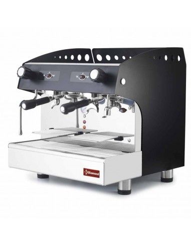 Machine à café expresso 2 groupes, semi-automatique - NOIR