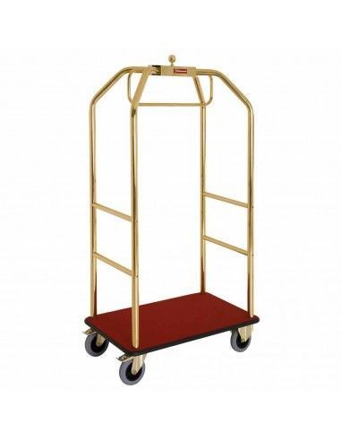 Chariot pour valises & vestiaire "doré," 2 roues à freins