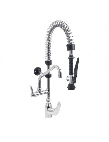 Douchette acier inox et robinet avec groupe mitigeur monocommande (Sortie MONO)
