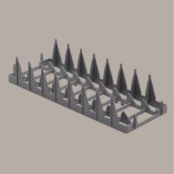 Support 8 assiettes Ø240 mm, paniers 400x400 mm