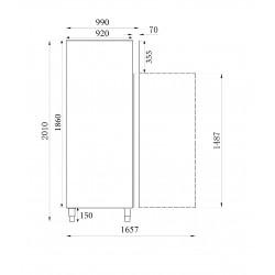 Congélateur 737 litres en inox pour pâtisserie, 26x 600x800 mm, -18°/-22°C 2
