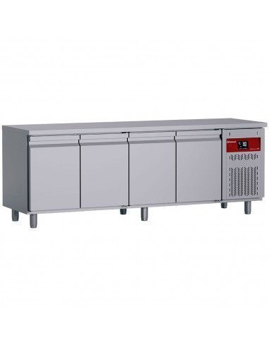 Table frigorifique ventilée, 4 portes GN 1/1, 550 Lit.