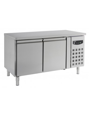 Table réfrigérée pâtisserie 2 portes 600x400 mm, plan en inox, +2°/+8°C