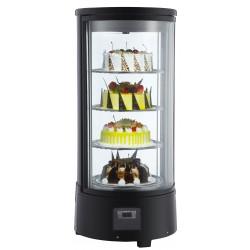 Vitrine réfrigérée à poser circulaire et rotative avec 4 étages, +0°/+10°C