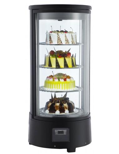 Vitrine réfrigérée à poser circulaire et rotative avec 4 étages, +0°/+10°C