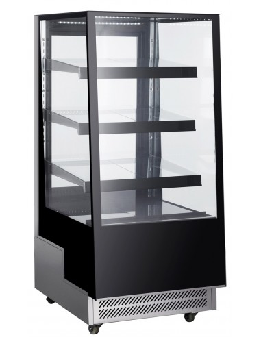 Comptoir réfrigéré ventilé avec 3 étagères et vitre verticale, +2°/+8°C, L 650 mm