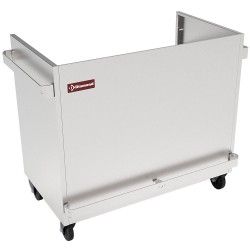 Meuble inox support vitrine VBE-311/N, sur roulettes