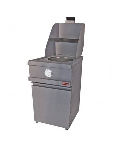 Friteuse gaz HEAVY DUTY, 1 cuve ronde, mécanique