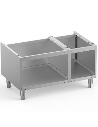 Soubassement ouvert, sur pieds inox réglables