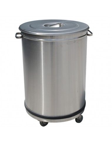 Poubelle avec couvercle sur roues - 50 litres