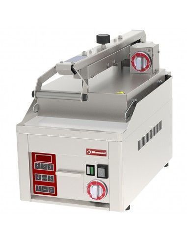 Grill Clam lisse, chromée, 2x 230/1V