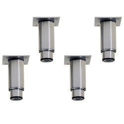 Kit 4 pieds réglables 130/200 mmen inox pour armoires