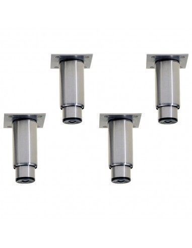 Kit 4 pieds réglables 130/200 mmen inox pour armoires