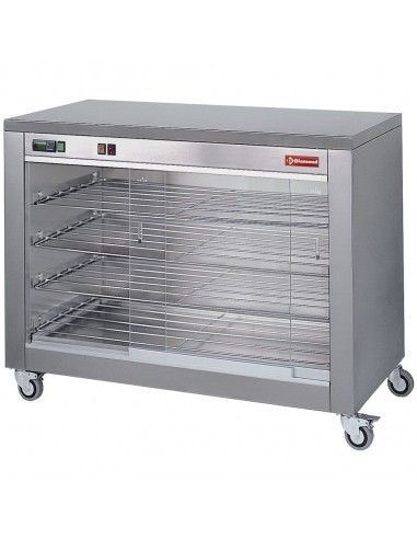 Armoire vitrine chauffante 60 poulets, sur roues