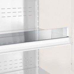 Arrêt produits en plexiglas, étagère DALLAS - MODENA 1500 mm