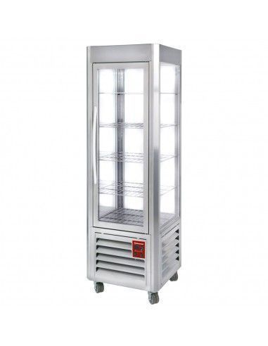 Vitrine panoramique, 5 grilles, 360 LT, Inox.