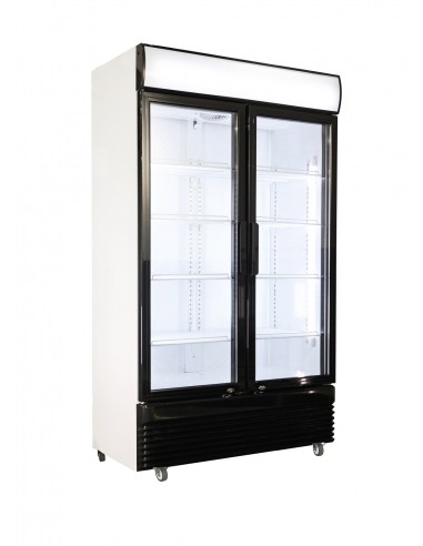 Armoire à boissons réfrigérée 750 litres brut avec portes en verre, +2°/+10°C