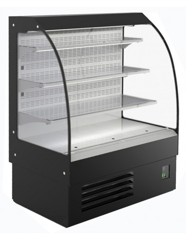 Comptoir réfrigéré ventilé avec 3 étagères, -2°/+8°C, L1500 mm - Self Service noir