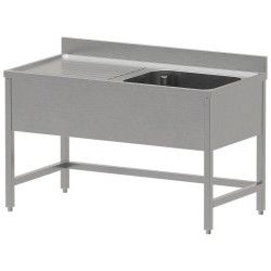 Plonge inox ECO 1 cuve égouttoir gauche, sans tablette inférieure