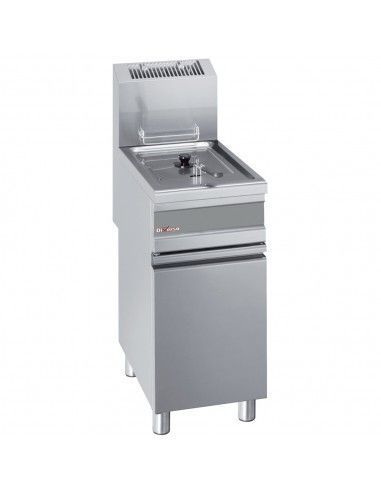Friteuse gaz 1 cuve 15 litres sur armoire
