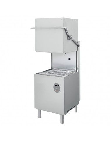Lave-vaisselle capot, panier carré 500x500 mm avec doseur de produit  de lavage