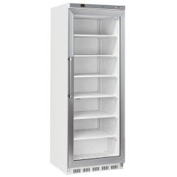 Armoire congélateur, porte vitrée, statique, 400 litres - Blanc