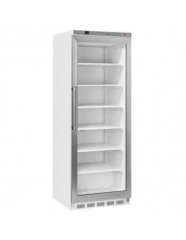 Armoire congélateur, porte vitrée, statique, 400 litres - Blanc