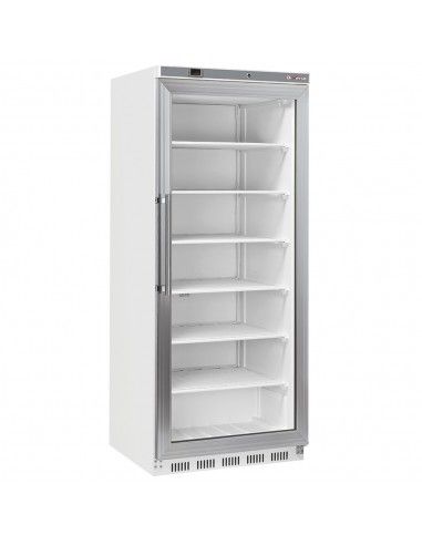Armoire congélateur, porte vitrée, statique, 600 litres - Blanc