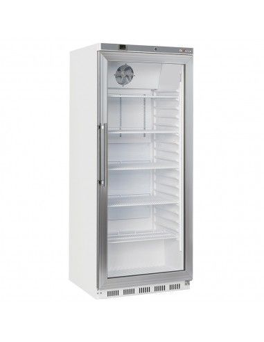 Armoire frigorifique GN 2/1, porte vitrée, ventilée, 600 Litres - blanc