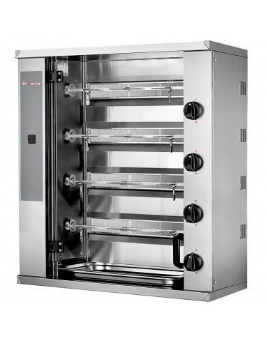 Rôtissoire à poulets gaz, 4 broches (12 poulets) SMALL