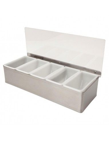 Boîte à compartiments Beaumont en inox 5x568 ml