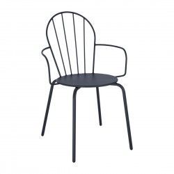 Fauteuils Bolero Adeline bleu ardoise (lot de 4)