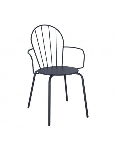 Fauteuils Bolero Adeline bleu ardoise (lot de 4)