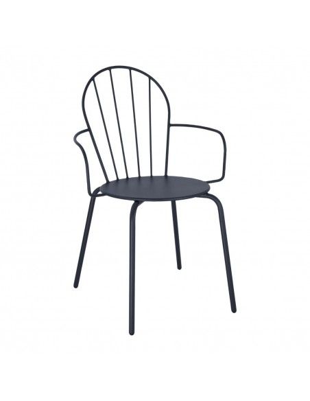 Fauteuils Bolero Adeline bleu ardoise (lot de 4)
