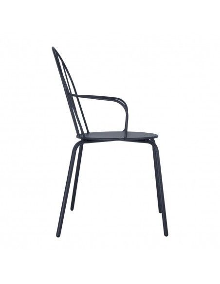 Fauteuils Bolero Adeline bleu ardoise (lot de 4)