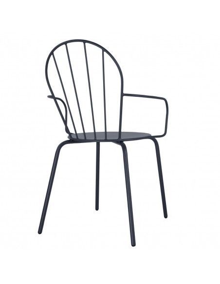 Fauteuils Bolero Adeline bleu ardoise (lot de 4)
