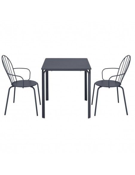 Fauteuils Bolero Adeline bleu ardoise (lot de 4)