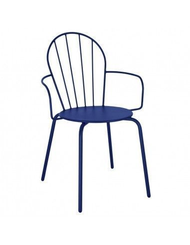 Fauteuils Bolero Adeline bleu marine (lot de 4)