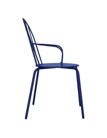 Fauteuils Bolero Adeline bleu marine (lot de 4)
