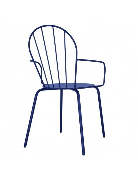 Fauteuils Bolero Adeline bleu marine (lot de 4)