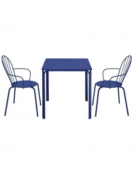 Fauteuils Bolero Adeline bleu marine (lot de 4)