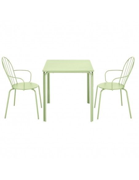 Fauteuils Bolero Adeline vert clair (lot de 4)