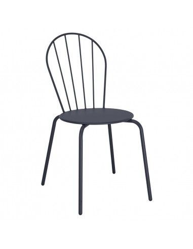 Chaises Bolero Adeline bleu ardoise (lot de 4)